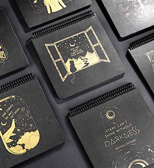 دفتر خشتی مشکی بزرگ 400 لانگو 